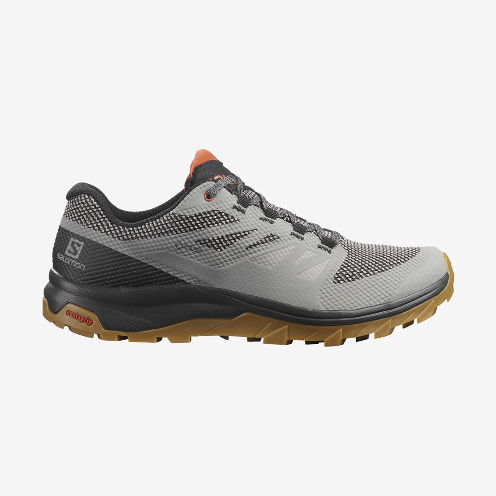 Salomon Singapore Mens Hiking Shoes - OUTLINE GORE-TEX Grey | 21734-VOIZ